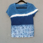 Indigo Dyed Shibori T-Shirt