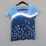 Indigo Dyed Shibori T-Shirt