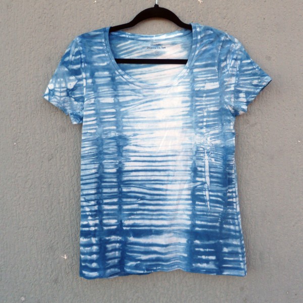 Indigo Dyed Shibori T-Shirt