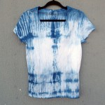 Indigo Dyed Shibori T-Shirt