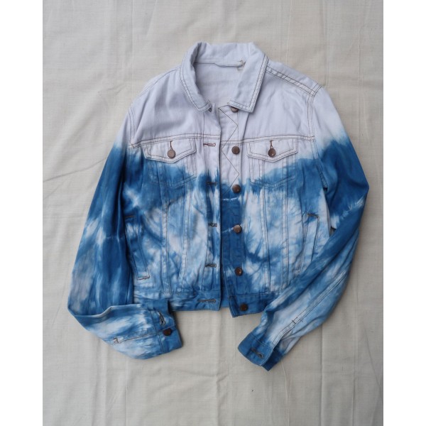 Cotton On Indigo Dyed Shibori Jacket 5