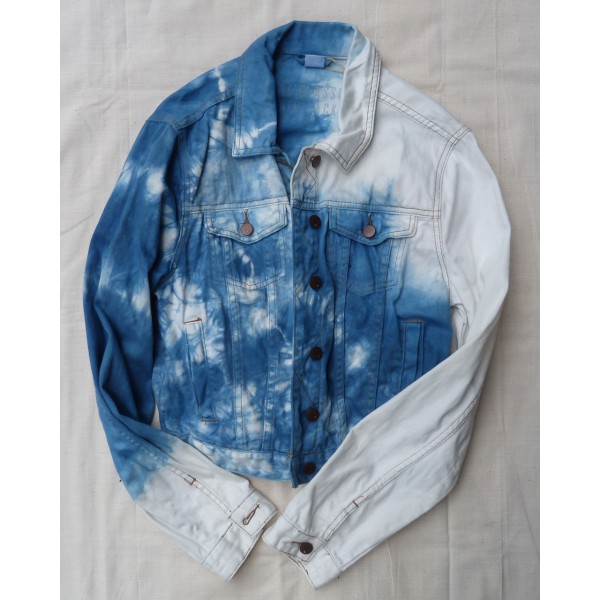 Cotton On Indigo Dyed Shibori Jacket 6