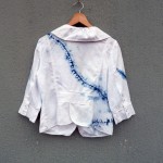 Laura Ashley Indigo Dyed Shibori Linen Jacket 13