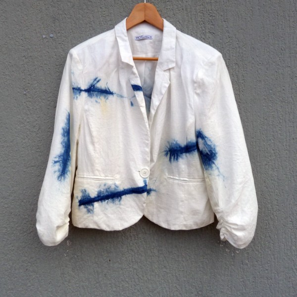 Hot Options Indigo Dyed Shibori Linen Jacket 14