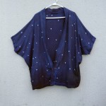 Andrea & Joen brand Indigo Dyed Shibori Lightweight Linen Jacket