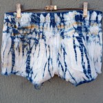 Indigo Dyed Shibori Denim Shorts 7