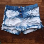 Indigo Dyed Shibori Denim Shorts 14