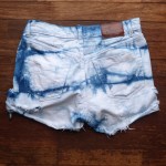 Indigo Dyed Shibori Denim Shorts 14