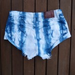 Indigo Dyed Shibori Denim Shorts 15