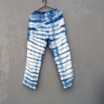 Indigo Dyed Shibori Casual Pants