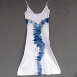 Long Dress Size S Organic Cotton Indigo Dyed Shibori 02