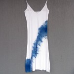 Long Dress Size S Organic Cotton Indigo Dyed Shibori 03