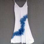 Long Dress Size S Organic Cotton Indigo Dyed Shibori 04