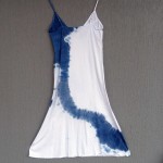 Long Dress Size M Organic Cotton Indigo Dyed Shibori 05