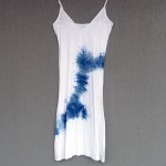 Long Dress Size M Organic Cotton Indigo Dyed Shibori 06