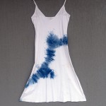 Long Dress Size M Organic Cotton Indigo Dyed Shibori 06