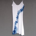 Long Dress Size M Organic Cotton Indigo Dyed Shibori 07