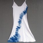 Long Dress Size M Organic Cotton Indigo Dyed Shibori 07