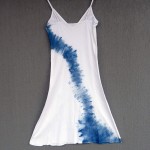 Long Dress Size M Organic Cotton Indigo Dyed Shibori 07