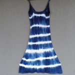 Long Dress Size M Organic Cotton Indigo Dyed Shibori 08