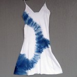 Long Dress Size L Organic Cotton Indigo Dyed Shibori 09