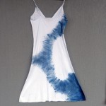 Long Dress Size L Organic Cotton Indigo Dyed Shibori 09