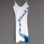 Long Dress Size L Organic Cotton Indigo Dyed Shibori 10