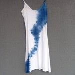 Long Dress Size L Organic Cotton Indigo Dyed Shibori 11