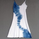 Long Dress Size L Organic Cotton Indigo Dyed Shibori 11