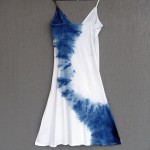 Long Dress Size L Organic Cotton Indigo Dyed Shibori 12