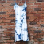 Long Dress Size S Organic Cotton Indigo Dyed Shibori 13