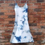 Long Dress Size S Organic Cotton Indigo Dyed Shibori 13