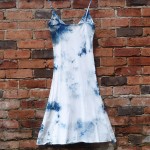 Long Dress Size S Organic Cotton Indigo Dyed Shibori 13