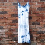 Long Dress Size S Organic Cotton Indigo Dyed Shibori 15