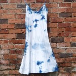 Long Dress Size S Organic Cotton Indigo Dyed Shibori 15