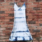 Long Dress Size S Organic Cotton Indigo Dyed Shibori 16