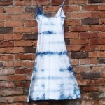 Long Dress Size S Organic Cotton Indigo Dyed Shibori 16