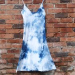 Long Dress Size M Organic Cotton Indigo Dyed Shibori 17