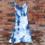 Long Dress Size M Organic Cotton Indigo Dyed Shibori 17