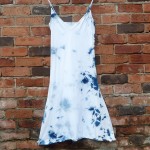 Long Dress Size M Organic Cotton Indigo Dyed Shibori 18