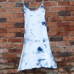 Long Dress Size M Organic Cotton Indigo Dyed Shibori 18