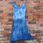 Long Dress Size M Organic Cotton Indigo Dyed Shibori 19