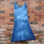 Long Dress Size M Organic Cotton Indigo Dyed Shibori 19