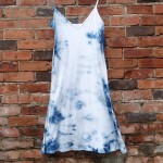 Long Dress Size L Organic Cotton Indigo Dyed Shibori 22