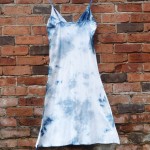 Long Dress Size L Organic Cotton Indigo Dyed Shibori 23