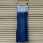 Long Dress Size S Organic Cotton Indigo Dyed Shibori 25