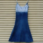 Long Dress Size S Organic Cotton Indigo Dyed Shibori 25