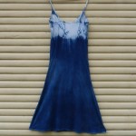 Long Dress Size S Organic Cotton Indigo Dyed Shibori 25