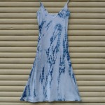 Long Dress Size S Organic Cotton Indigo Dyed Shibori 26