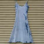 Long Dress Size S Organic Cotton Indigo Dyed Shibori 26